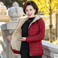Inverno Quente Moda Feminina Casaco Manga Longa Zíper Com Capuz Jaqueta Veludo Macio Outwears