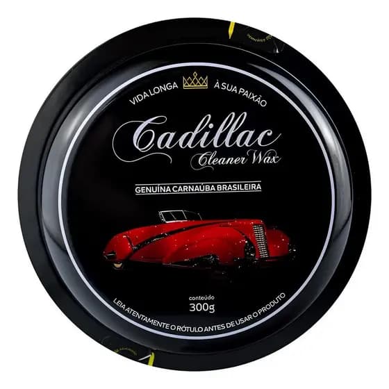 Cera Pasta Carnauba Cleaner Wax 300G Aplicador Cadillac
