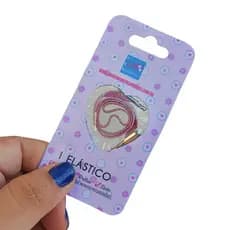 Elástico com Glitter Para Caderno Sistema Inteligente 27cm com Acabamento de Metal