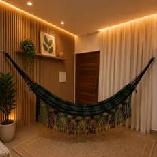 Rede Descanso Dormi Casal Reforçada 100% algodao Luxo Gigante Bucho De Boi Da Boa Luxo  4,5m x 2m