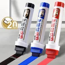 [Extra Grande] Marcador de Quadro Branco de 20mm Caneta Pop Ponta Larga Apagável Recarregável Caneta para Quadro de Dese