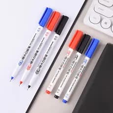 Jin Wannian Caneta para quadro branco de ponta fina apagável de tamanho pequeno 0.5 mm preto azul vermelho à base de águ