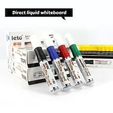 Caneta líquida reta para quadro branco, fácil de apagar, caneta marcadora de núcleo de tinta substituível, caneta de cab