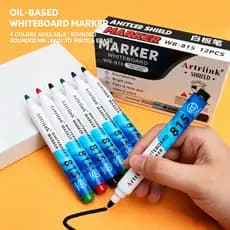 ((12 unidades/caixa) pode adicionar tinta caneta marcadora dedicada para quadro branco de grande capacidade Caneta para