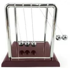 Pêndulo Newton Decoração Bolinhas Metal Enfeite de Mesa 18CM