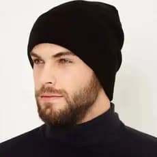 Touca Lisa Preta Beanie Lã Gorro Colorida Inverno