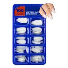 Unhas Postiças Amendoada Abs 100 Peças Fan Nails Acrigel