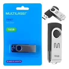 Pen Drive Twist 16gb Preto Multilaser - Pd588