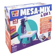Mesa Projetora Infantil 4 Em 1 Toymix Com Projetor E Tetris Azul-escuro