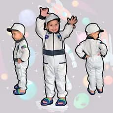 Fantasia Astronauta Infantil Nasa Luxo Unissex Pronta Entrega