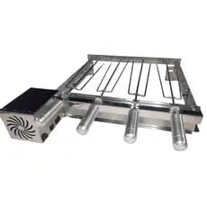 Gira Grill Elétrica Churrasqueira Bivolt 4 Espetos Inox Motor Alta Durabilidade Essencial Grill