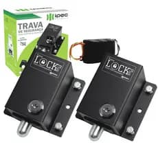 KIT 2 Travas Eletromagnética Portão Eletrônico Lock Plus Com Temporizador Compatível Ipec Ppa Garen
