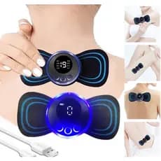 Mini Massageador  Estimulador Elétrico De Pescoço Portátil Para Alívio Da Dor Muscular Cervical Massageador Elétrico por Impulso Elétrico! Cervical, Lombar e Corpo EMS