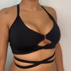 Cropped argola dupla Queen