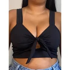 Cropped feminino Laura e alça