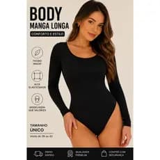 Body Manga Longa Feminino