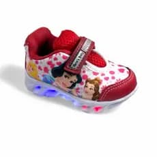 Tênis Led Perosnagem Princesas Branca De Neve Bela Adormecida Aurora Menina Luzinha Envio Imediato