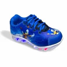 Tênis Infantil LED SONIC De Menino Com Led Luzinha Personagem Tênis Com Luzes Coloridas