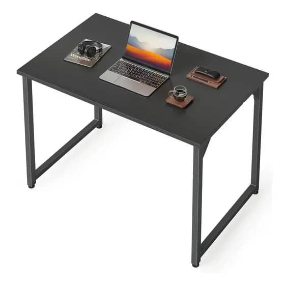 Mesa Escrivaninha MDF Preta Industrial 70 CM Moderna Home Office Quarto Estudo Computador Notebook