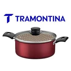 Caçarola 18cm Turim 2 L Tramontina Antiaderente Starflon Max Vermelho Fosco 20261818