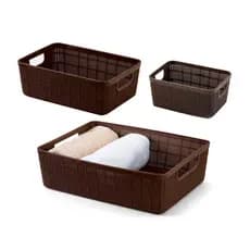 Kit 3 Cestos Organizadores Multiuso Home Organizer P-M-G