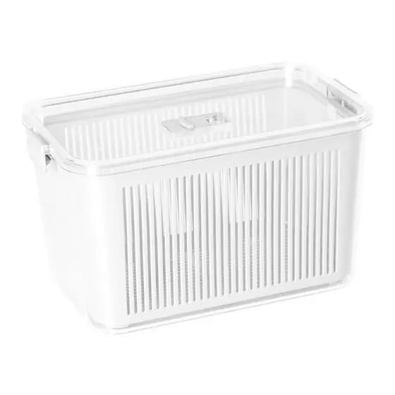 2 Potes  Com Trava Slim Hermético Multiuso Com Cesto 4470 ML