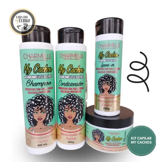 KIT CACHEADA EFEITO MEMORIZADOR 4 ITENS CHARMELLE