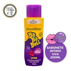 SABONETE INTIMO LIQUIDO BABABELL UVA - BELL CORUPS - CHEIRINHO DE CHICLETE UVINHA