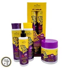 Kit Capilar Bababell com Aroma de chiclete UVA - 4 itens