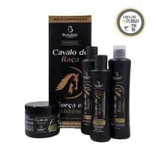 Kit Capilar Profissional Cavalo de Raça - Tratamento Capilar Força Brilho - 4 Itens - BIO INSTINTO