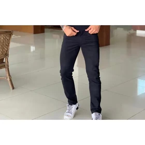calça masculina jeans preta