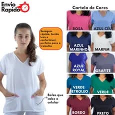 kit c/10 unid - Scrubs Cirurgico Enfermagem Uniforme blusa domestica profissional