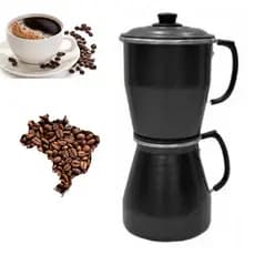 Cafeteira 1,5L e 1,0 L Prática  Italiana Economica Aluminio Craqueada