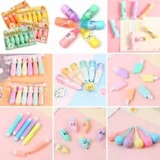 Kit Com 7  Pacote Com 6  Marca Texto Marcadores Cores Sortidas Modelos Variados Estilo Fofo Desenho