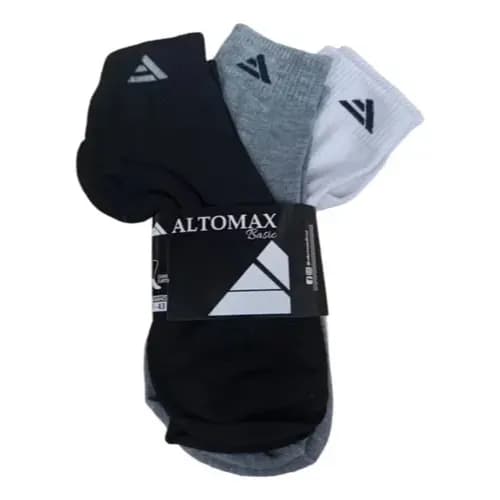 Meia Masculina Kit 3 / 6 Pares Cano Alto Esportiva e Cano Curto Minimalista Promoção Alto Max