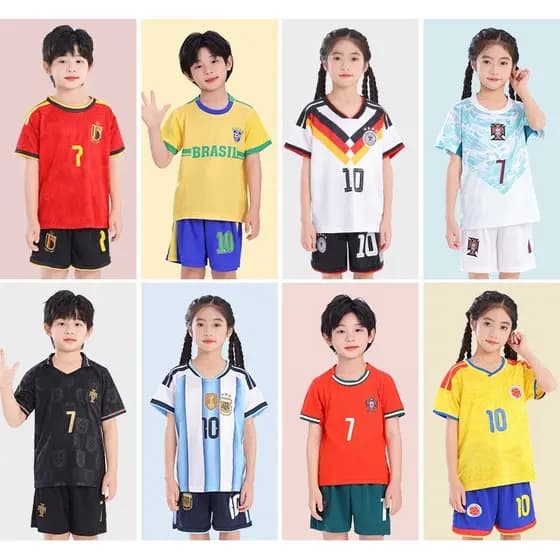 Camisa De Futebol Infantil De 3 A 12 Anos , Esportiva Escolar Ao Ar Livre
