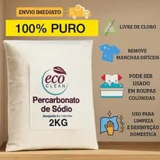 Percarbonato de Sódio 100% Puro Limpeza Em Geral Tira Manchas Roupas Brancas 500g/1kg/2kg/5kg