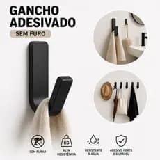 Ganchos Adesivos para Parede - Suporte Resistente para Todos Ambientes