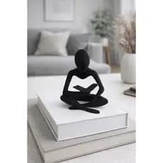 Escultura Minimalista Celestial Leitor – Decoração Moderna para Casa e Escritório - Presente
