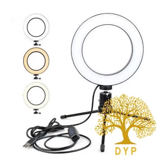 Hing Light de Mesa Iluminador com Tripé 6 Polegadas 16cm de Diâmetro Ring Light