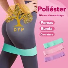 Kit 3 Mini Band Elástico Fisioterapia Crossfit Academia Casa Treino Funcional Fitness Faixas Elásticas Bands Tecido-RP