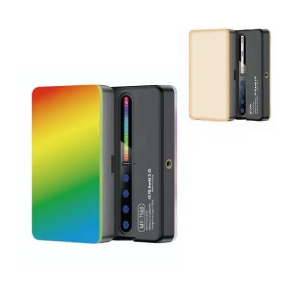 Mini luz de preenchimento rgb /luz branco portátil para cel slr selfie vlog fotografia 2700-6500K-envio imediato