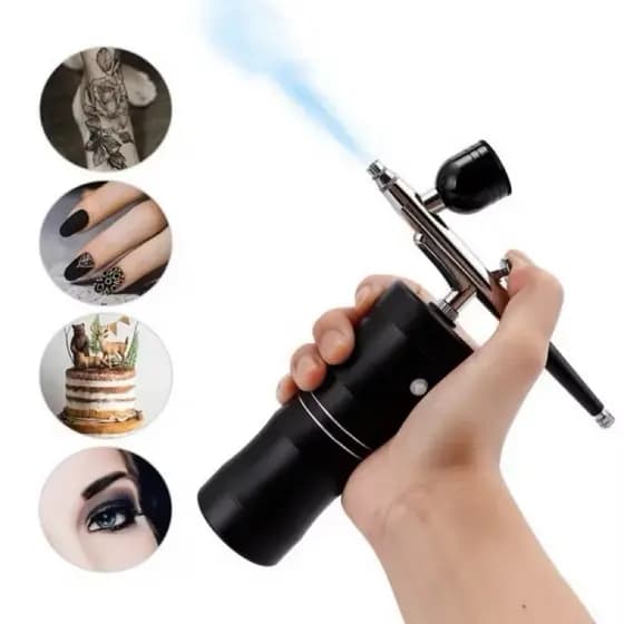 Mini Aerógrafo Portátil com Mini Compressor Para Unhas Bolo Maquiagem Cabelo-envio imediato
