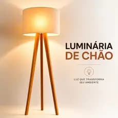 Abajur Luminária De Chão Com Cúpula Em Tecido Moderna Decorativa Para Sala Quarto Ecritório Salão