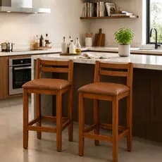 Kit 2 Banquetas Ibiza 78 cm Confortável Resistente Moderna Elegante Luxo Premium Para Cozinha Balcão