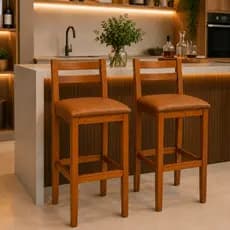 Kit 2 Banquetas Ibiza 98cm Altas Confortável Para Cozinha Área Gourmet Assento Para Bar Envio Rápido