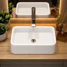 Pia Para Cozinha Cuba Para Banheiro Retangular Estilo Plástico Resistente Moderna Funcional Compacta