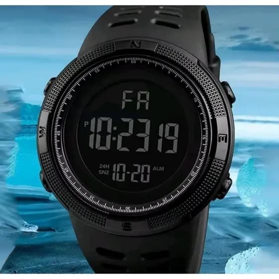 Relógio militar esportes impermeável masculino lazer digital LED digital multifuncional relógio eletrônico militar skmei