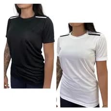 KIT COM 2 CAMISETA DRY FIT FEMININA PARA ACADEMIA/TREINO/CORRIDA/CASUAL COM PROTEÇÃO UV (COD 04)