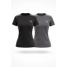 kit com duas camisetas feminina dry fit com proteção uv para academia/corrida/treino (COD02)